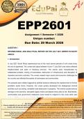 EPP2601 Assignment 1 &lpar;COMPLETE ANSWERS&rpar; Semester 1 2026 - DUE 20 March 2026