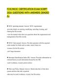 FCIC&sol;NCIC CERTIFICATION EXAM SCRIPT 2026 QUESTIONS WITH ANSWERS GRADED A&plus;
