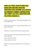 NURS 5334 FINAL EXAM PHARM QUIZ BANK EXPLORE NEW UPDATED QUESTIONS AND ANSWERS 2025 UPDATE 100 PERCENT CORRECT CERTIFICATION TEST SCRIPT 2026 FULL QUESTIONS AND SOLUTIONS GRADED A&plus;