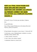 NURS 5334 FINAL EXAM PHARM QUIZ BANK EXPLORE NEW UPDATED QUESTIONS AND ANSWERS 2025 UPDATE 100 PERCENT CORRECT TEST BANK COLLECTION 2026 COMPLETE SOLUTIONS GRADED A&plus;