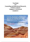 Test Bank For Counseling and Educational Research&comma; 4e Rick A&period; Houser Chapters 1-21Covered Graded A&plus;