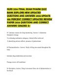 NURS 5334 FINAL EXAM PHARM QUIZ BANK EXPLORE NEW UPDATED QUESTIONS AND ANSWERS 2025 UPDATE 100 PERCENT CORRECT UPDATED REVIEW PAPER 2026 QUESTIONS AND CORRECT ANSWERS GRADED A&plus;
