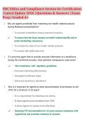 UHC Ethics and Compliance Section for Certification  &vert; Latest Update 2026 &vert; Questions & Answers &vert; Exam  Prep &vert; Graded A&plus;