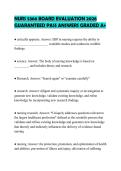 NURS 5366 BOARD EVALUATION 2026 GUARANTEED PASS ANSWERS GRADED A&plus;