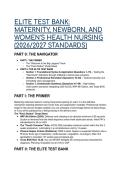 Elite Maternity&comma; Newborn & Women's Health Nursing Test Bank &lpar;2026&sol;2027 Standards&rpar; &ndash; ACOG & NRP 9th Ed&period; Updated &ndash; UT Austin Nursing Exam Prep