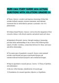 NURS 5366 STUDY GUIDE 2026 ACTUAL QUESTIONS WITH SOLUTIONS GRADED A&plus;