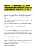 NURS 5434 FAMILY 3 FINAL EXAM UTA COMPREHENSIVE SCRIPT 2026 COMPLETE QUESTIONS AND SOLUTIONS GRADED A&plus;