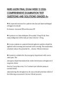 NURS 6521N FINAL EXAM WEEK 13 2026 COMPREHENSIVE EXAMINATION TEST QUESTIONS AND SOLUTIONS GRADED A&plus;