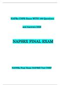 NAPSRx CNPR Exam 160 Questions with 100- Correct Answers &lpar;Revised 18th Edition&rpar; Verified Updated