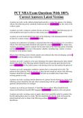 PCT NHA Exam Questions With 100- Correct Answers&period;