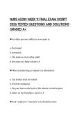 NURS 6531N WEEK 11 FINAL EXAM SCRIPT 2026 TESTED QUESTIONS AND SOLUTIONS GRADED A&plus;