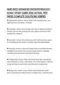 NURS 8022 ADVANCED PATHOPHYSIOLOGY EXAM 1 STUDY GUIDE 2026 ACTUAL TEST PAPER COMPLETE SOLUTIONS VERIFIED