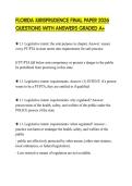 FLORIDA JURISPRUDENCE FINAL PAPER 2026 QUESTIONS WITH ANSWERS GRADED A&plus;