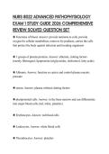 NURS 8022 ADVANCED PATHOPHYSIOLOGY EXAM 1 STUDY GUIDE 2026 COMPREHENSIVE REVIEW SOLVED QUESTION SET