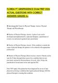 FLORIDA PT JURISPRUDENCE EXAM PREP 2026 ACTUAL QUESTIONS WITH CORRECT ANSWERS GRADED A&plus;