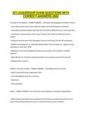 ATI LEADERSHIP EXAM QUESTIONS WITH CORRECT ANSWERS 2026