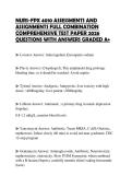 NURS-FPX 4010 ASSESSMENTS AND ASSIGNMENTS FULL COMBINATION COMPREHENSIVE TEST PAPER 2026 QUESTIONS WITH ANSWERS GRADED A&plus;