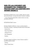 NURS-FPX 4010 ASSESSMENTS AND ASSIGNMENTS FULL COMBINATION PRACTICE SCRIPT 2026 QUESTIONS WITH ANSWERS GRADED A&plus;