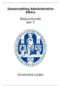 Samenvatting Administrative Ethics Universiteit Leiden
