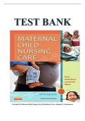 Test Bank for Maternal Child Nursing Care 5th Edition by Perry & Shannon E&period;&comma; Hockenberry ISBN 9780323096102 Chapter 1-48 &vert; Complete Guide A&plus;