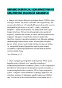 NURSING NURSE-UN24 EXAMINATION SET 2026 SOLVED QUESTIONS GRADED A&plus;