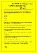 UNION PACIFIC  CONDUCTOR FINAL  EXAM QUESTIONS AND ANSWERS 2026