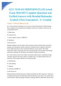 GCU NUR 634 MIDTERM EXAM Actual Exam 2026&sol;2027 Complete Questions and Verified Answers with Detailed Rationales Graded A Pass Guaranteed - A&plus; Graded