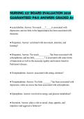 NURSING 527 BOARD EVALUATION 2026 GUARANTEED PASS ANSWERS GRADED A&plus;