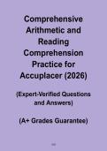 Comprehensive Arithmetic and Reading Comprehension Practice for ACCUPLACER PDF &ndash; 2026 Exam Prep