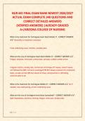 NUR 445 FINAL EXAM BANK NEWEST 2026&sol;2027  ACTUAL EXAM COMPLETE 340 QUESTIONS AND  CORRECT DETAILED ANSWERS  &lpar;VERIFIED ANSWERS&rpar; &vert;ALREADY GRADED  A&plus;&sol;ARIZONA COLLEGE OF NURSING