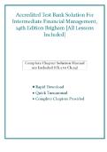 TEST BANK & SOLUTION MANUAL &ndash; INTERMEDIATE FINANCIAL MANAGEMENT&comma; 14TH EDITION BY Eugene F&period; Brigham &vert; COMPLETE CHAPTERS 1&ndash;29 &vert; VERIFIED EXAM QUESTIONS&comma; ANSWERS & DETAILED SOLUTIONS &vert; FINANCE STUDY GUIDE &vert; LATEST EDITION
