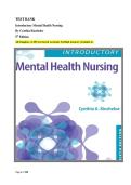 TEST BANK for Introductory Mental Health Nursing by Kincheloe 5th Edition &vert; All Chapters &lpar;1&ndash;19&rpar; &vert; Verified Answers for Exam Preparation