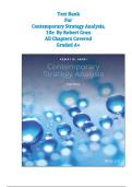 Test Bank For Contemporary Strategy Analysis&comma; 10e  By Robert Gran&vert; All Chapters Covered&vert; Graded A&plus;