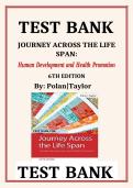 Journey Across the Life Span&colon; Human Development and Health Promotion &lpar;6th Edition&rpar; by Elaine U&period; Polan &ndash; Comprehensive Test Bank Exam Questions and Answers