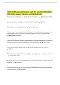 Florida 3-20 Public Adjusters State Exam &lpar;Set 1&rpar; &lpar;Latest Update 2026&rpar; With Correct Answers &vert;Solutions &vert;Already A&plus; Graded