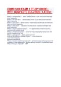 COMD 5070 EXAM 1 STUDY GUIDE &vert;  WITH COMPLETE SOLUTION &vert; LATEST