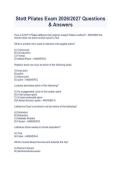 Stott Pilates Exam 2026&sol;2027 Questions & Answers