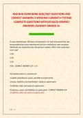 NAB NHA EXAM BANK 2026&sol;2027 QUESTIONS AND  CORRECT ANSWERS 3 VERSIONS CURRENTLY TESTING  COMPLETE QUESTIONS WITH DETAILED VERIFIED  ANSWERS &sol;ALREADY GRADED A&plus;