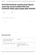 FCCS Post Test Review questions Exam &lpar;Recent exam&rpar; Fully solved & updated 2026 Most COMPLETE &lpar;2026&rpar; &lpar;Latest Update 2026&rpar; UPDATE&excl;&excl;