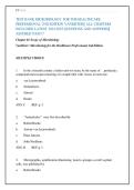 TEST BANK MICROBIOLOGY FOR THE HEALTHCARE PROFESSIONAL 2ND EDITION VANMETER &vert; ALL CHAPTERS INCLUDED LATEST 2024-2025 QUESTIONS AND ANSWERS &vert; ASSURED PASS&excl;&excl;&excl;
