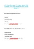 ICC Vapor Recovery 1 Pt&period; 2 Exam Newest 2026  Questions and Correct Detailed Answers Already  Graded A&plus; 