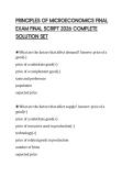PRINCIPLES OF MICROECONOMICS FINAL EXAM FINAL SCRIPT 2026 COMPLETE SOLUTION SET