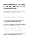 PRINCIPLES OF PEDIATRIC NURSING CARING FOR CHILDREN COMPREHENSIVE TEST 2026 QUESTION SET SOLVED A&plus;
