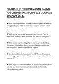 PRINCIPLES OF PEDIATRIC NURSING CARING FOR CHILDREN EXAM SCRIPT 2026 COMPLETE RESPONSE KEY A&plus;