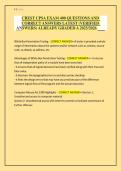 CREST&lowbar;CPSA&lowbar;EXAM&lowbar;400&lowbar;QUESTIONS&lowbar;AND&lowbar;CORRECT&lowbar;ANSWERS&lowbar;LATEST&lowbar;VERIFIED ANSWERS 