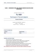 TLI4801 &mdash; TECHNIQUES IN TRIAL AND LITIGATION COMPLETE SOLUTION LATEST UPDATED 2026