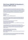 PALS Exam 2026&sol;2027 All Questions & Answers &lpar;100&percnt; Correct&rpar;