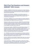 PALS Post Test Questions and Answers 2026&sol;2027 &vert; 100&percnt; Correct&period;