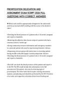 PRIORITIZATION DELEGATION AND ASSIGNMENT EXAM SCRIPT 2026 FULL QUESTIONS WITH CORRECT ANSWERS