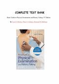 Test bank for Bates' Guide To Physical Examination and History Taking with test questions and answers graded A&plus;